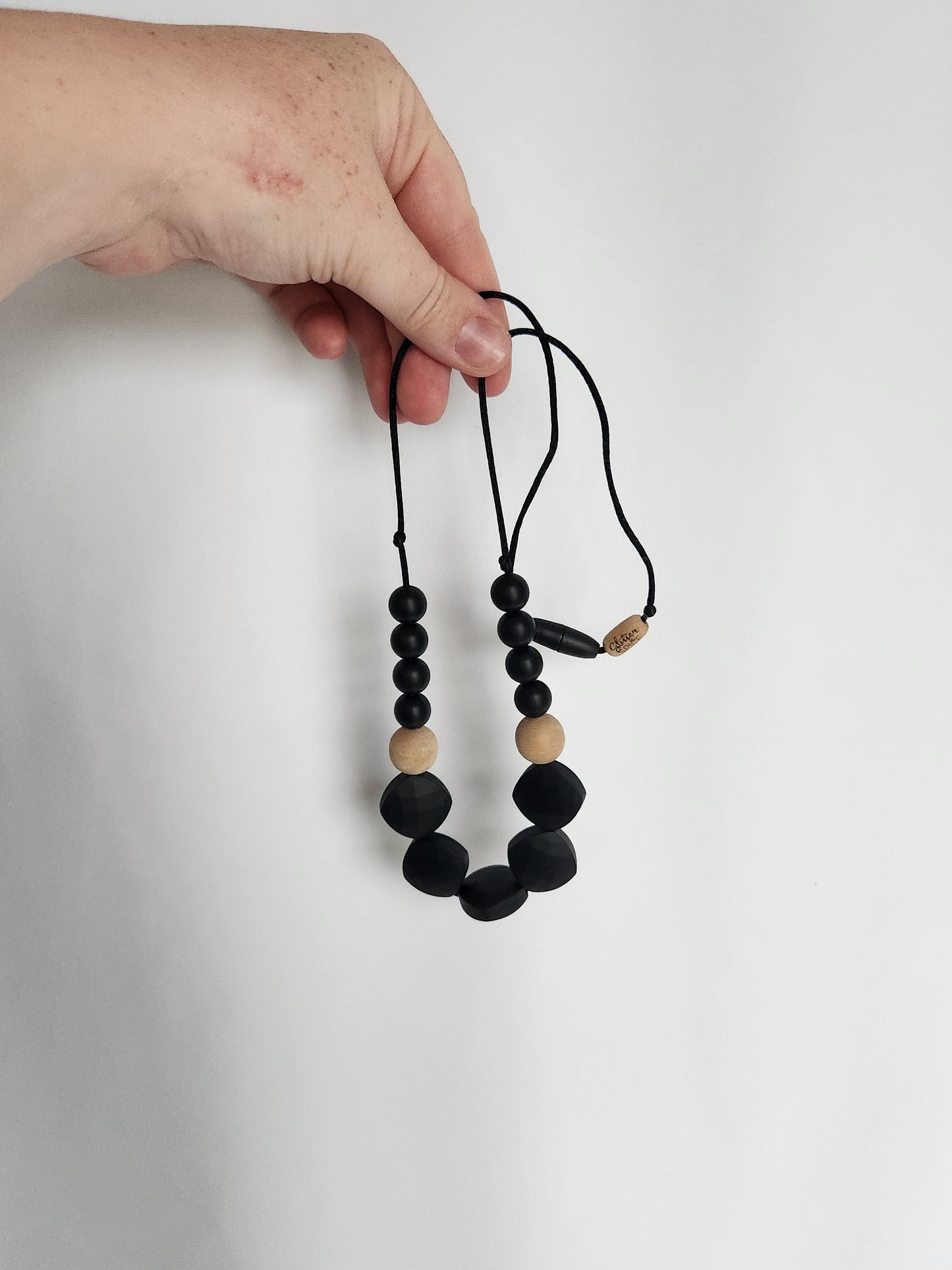 Glitter & Spice Black Teething Necklace