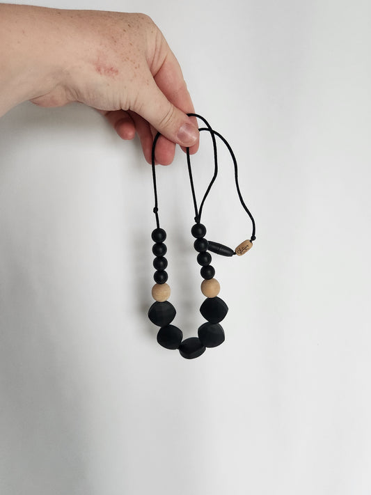 Glitter & Spice Black Teething Necklace