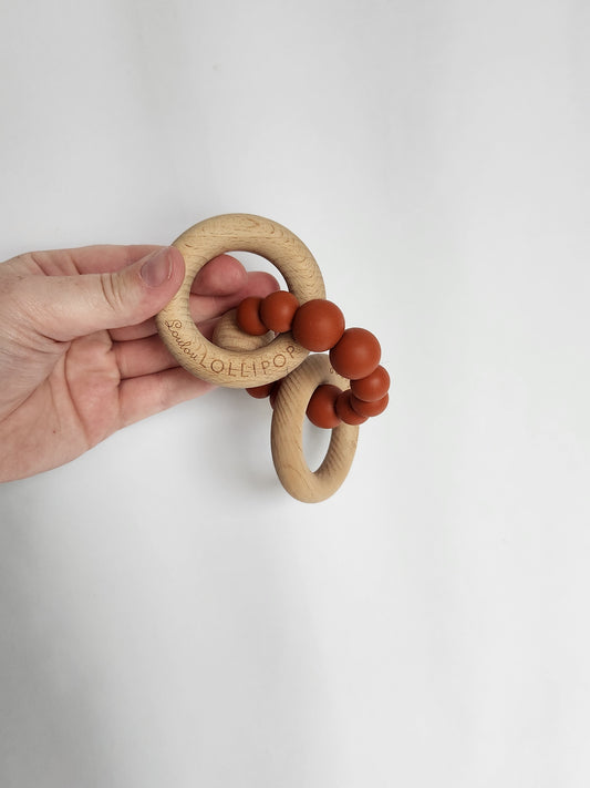 Loulou Lollipop Wooden Teether Rattle