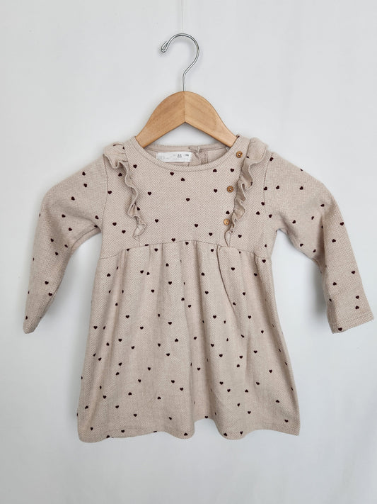 Zara Soft Hearts Dress • 3-4 years