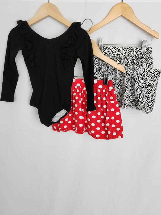 Remie Girl Black Bodysuit & Skirts • 2-3 years