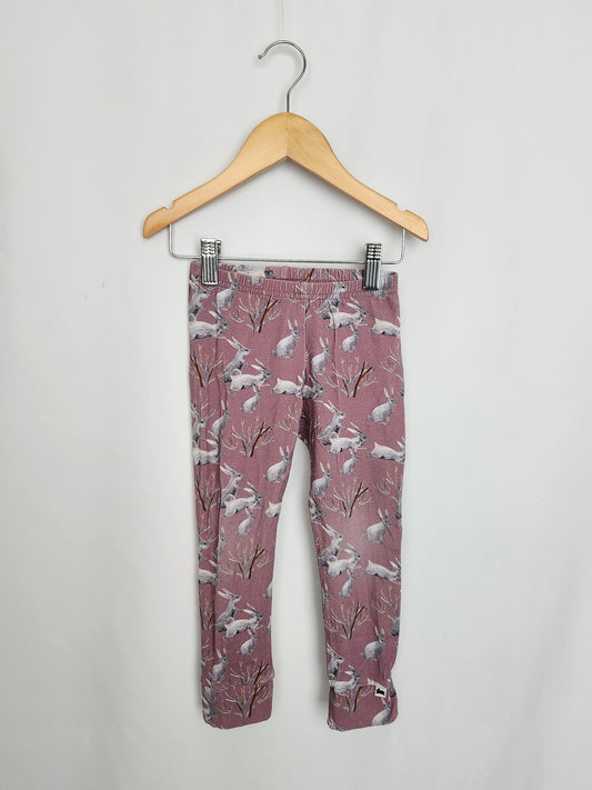 Little & Lively Pink Bunny Leggings *flaw* • 3T