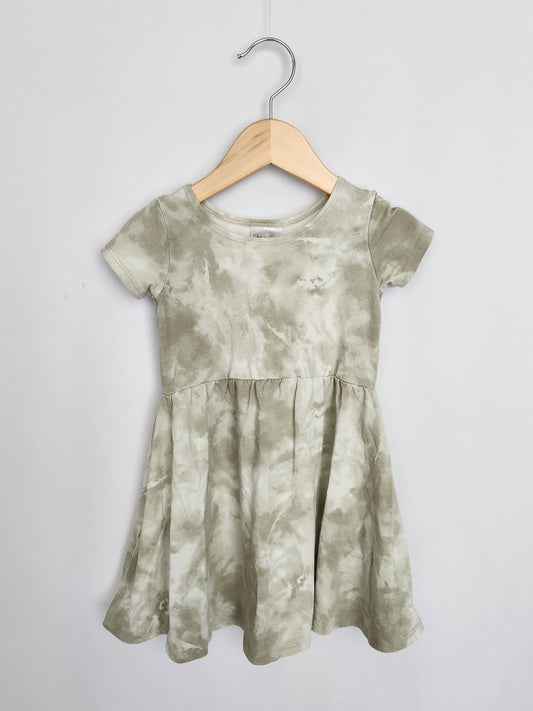 Jax & Lennon Sage Tie Dye Bamboo Twirl Dress • 3-4 years