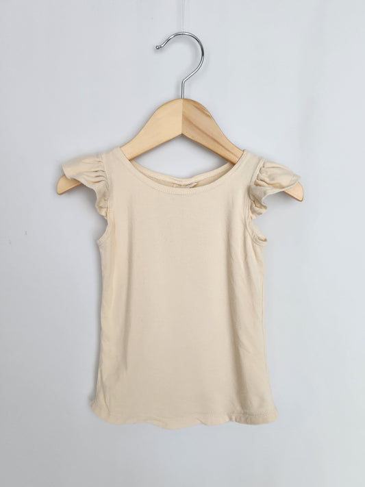 Nest & Nurture Ivory Tilly Ruffle Tank • 3T