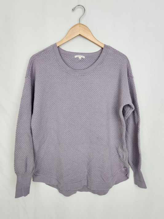 Matty M Lavender Cable Knit Sweater • Medium