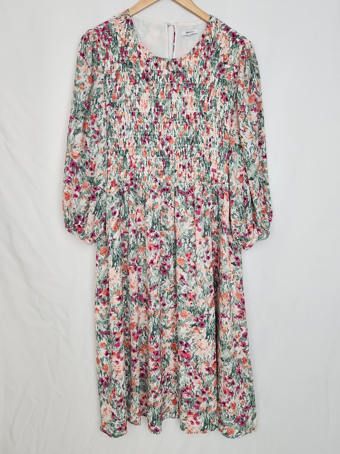 Reitmans Chiffon Midi Floral Dress • X-Large