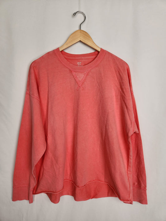 Aerie Oversize Hot Pink Crewneck • Medium