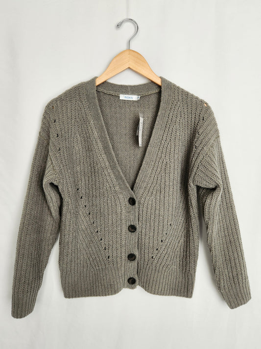 NEW Rickis Green Chunky Knit Cardigan • X-Small/Small