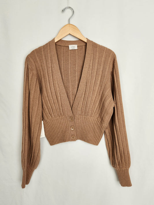 NEW Wilfred Free Merino Wool Blend Cropped Cardigan • Medium