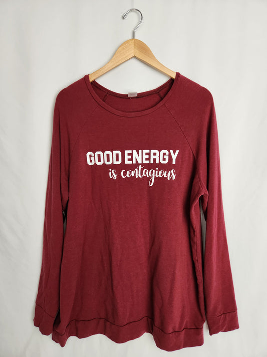 Posh & Cozy Good Energy Crewneck • X-Large