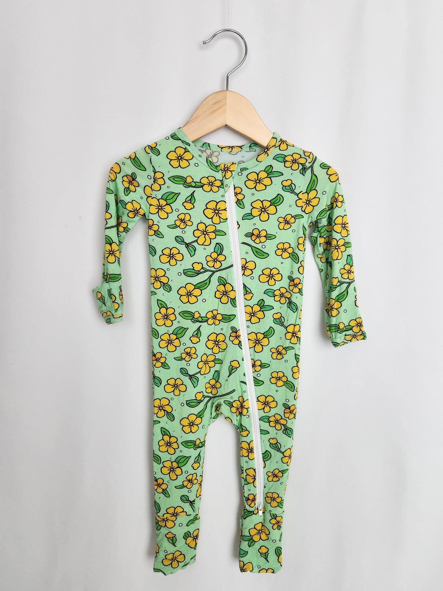 Scainf Bamboo Floral Romper • 9-12 months