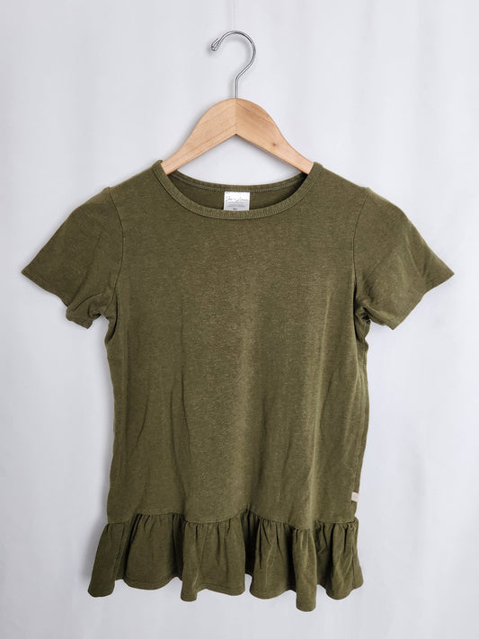 Jax & Lennon Olive Peplum Tunic • 10-11 years