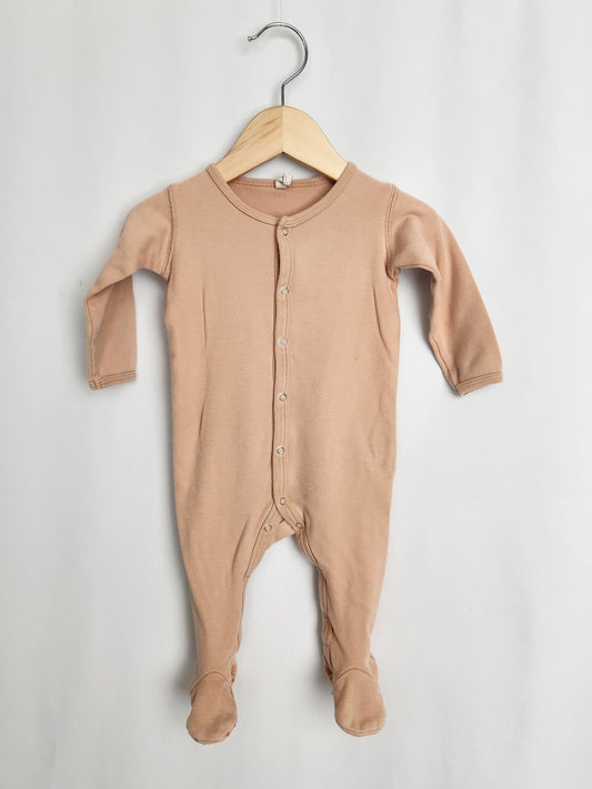 Quincy Mae Tan Snap Footie • 6-12 months