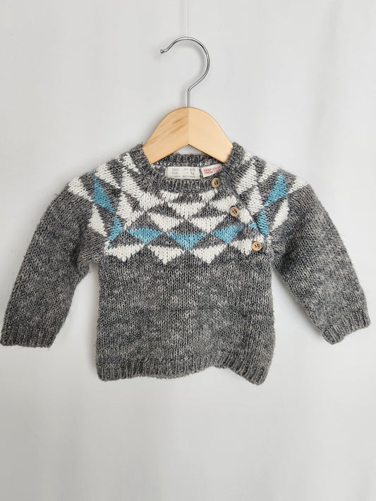 Zara Chunky Knit Sweater • 6-9 months