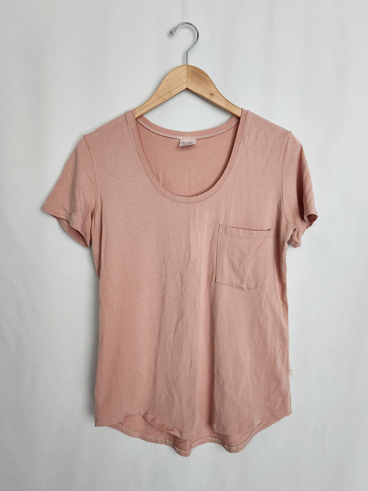 Jax & Lennon Blush Pink Pocket Tee • Small