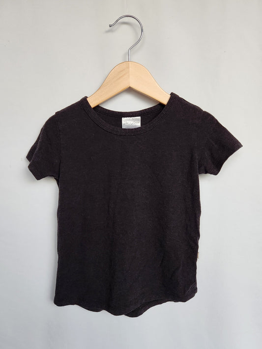 Jax & Lennon Charcoal Basic Tee • 18-24 months