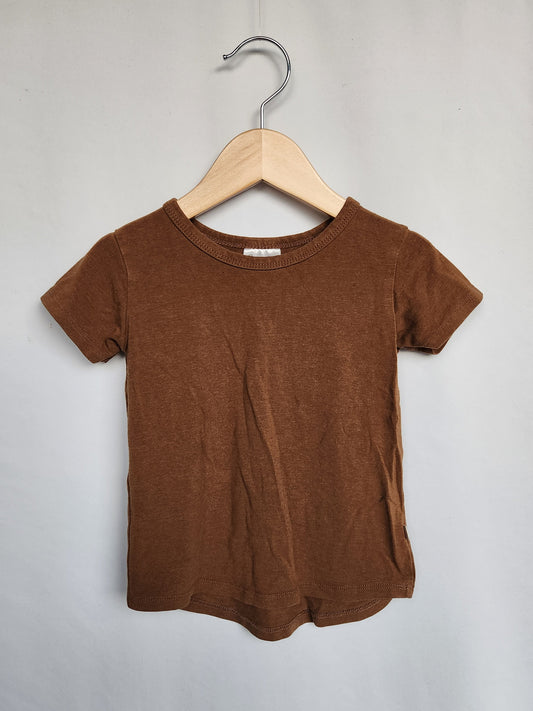 Jax & Lennon Bronze Basic Tee • 18-24 months