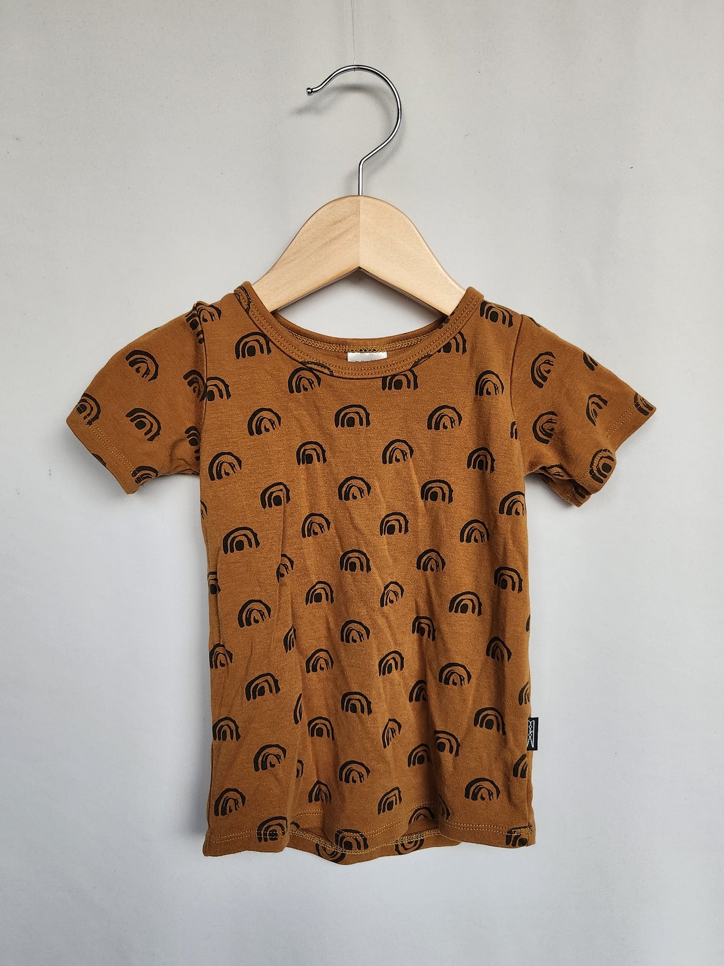 Little & Lively Pretty Laundry Umber Rainbow Tee • 1-2 years