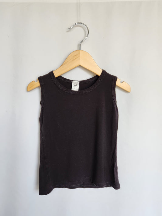 Little & Lively Black Bamboo Tank • 6-12 months