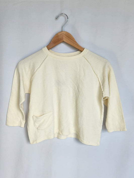 NEW Zara Ivory Long Sleeve Shirt • 4-5 years