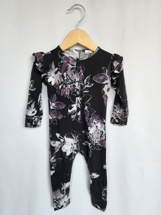 Jade & Carly By Priv Floral Snap Romper • 6-12 months