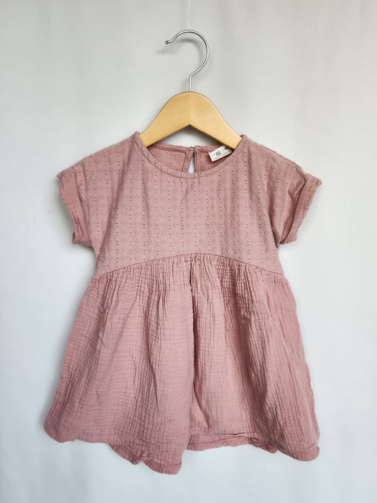 Zara Textured Cotton Dress • 2-3 years