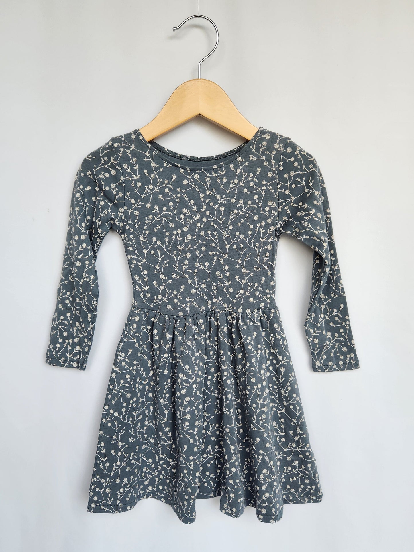 Colored Organics Blue Floral Twirl Dress • 4T