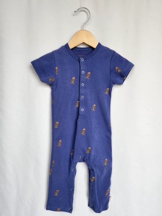 Tiny Cottons Short Sleeve Snap Romper • 2 years