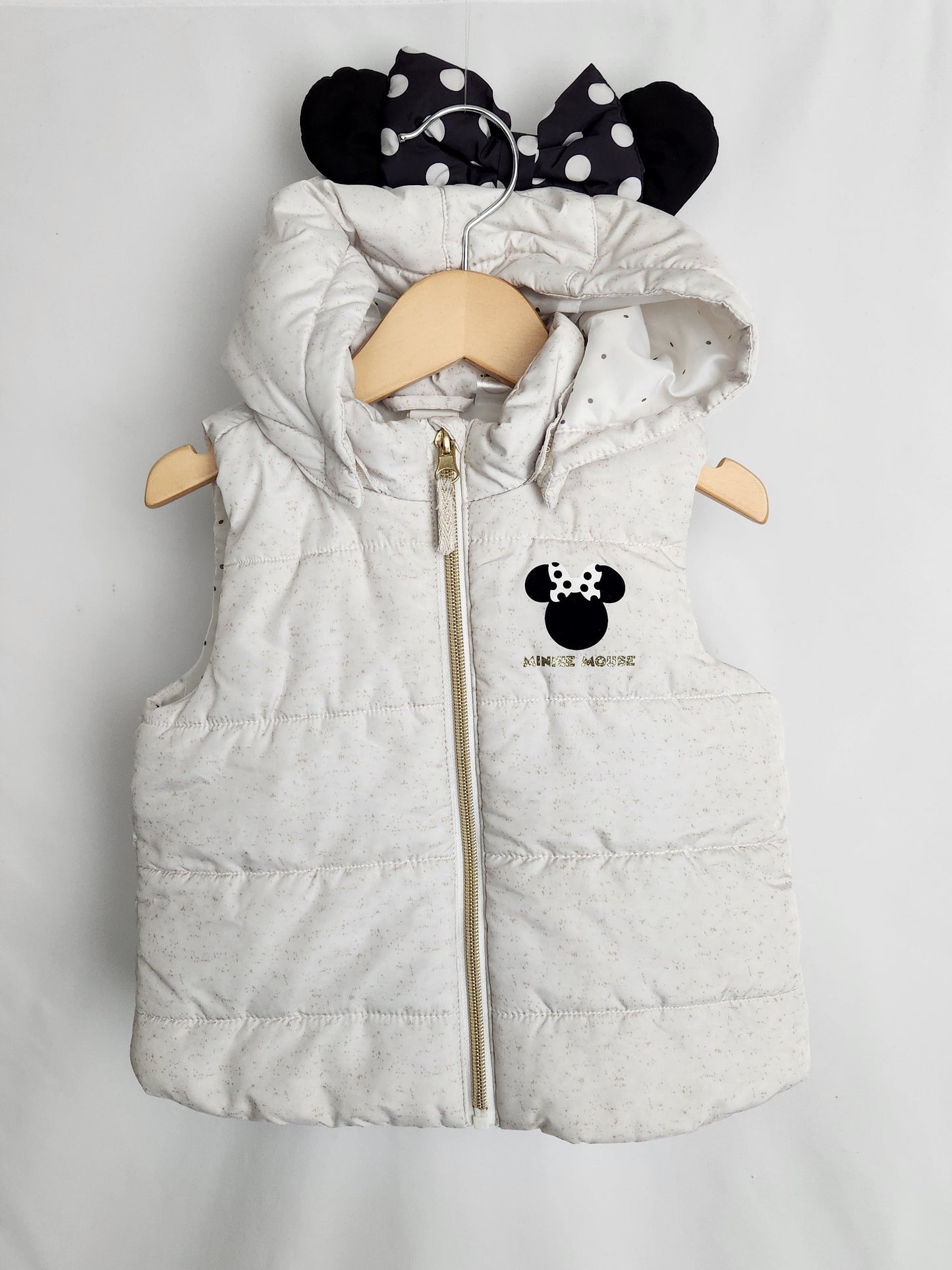 H&M Minnie Mouse Hooded Vest • 18-24 months