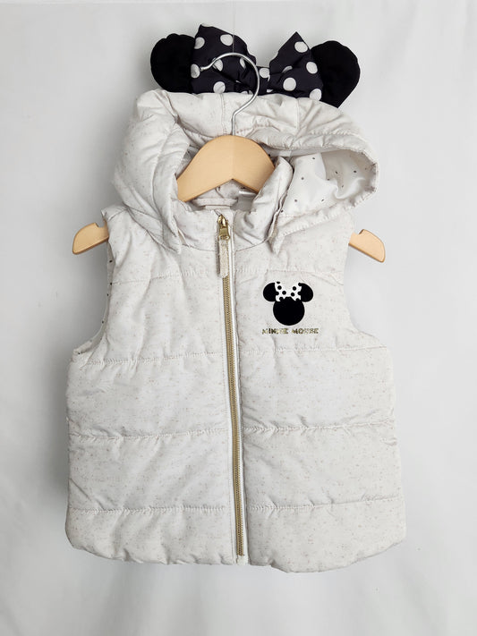 H&M Minnie Mouse Hooded Vest • 18-24 months