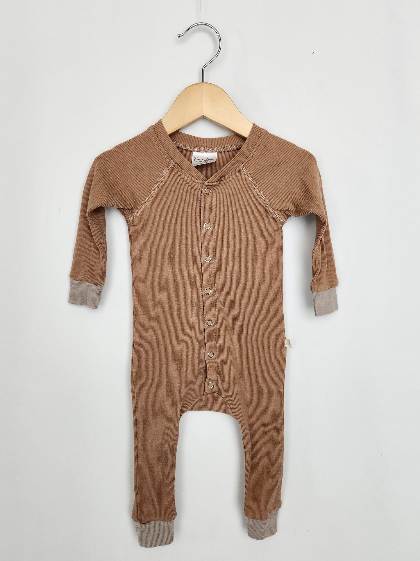 Jax & Lennon Beech Ribbed Lounge Suit • 6-12 months