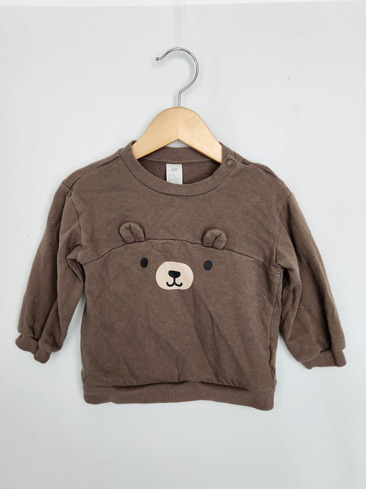 H&M Teddy Bear Sweatshirt • 12-18 months