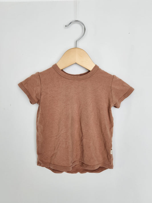 Jax & Lennon Fawn Basic Tee • 6-12 months