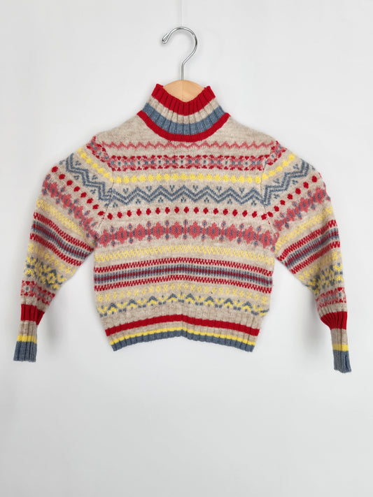 Zara Abstract Mock Neck Sweater • 6-7 years