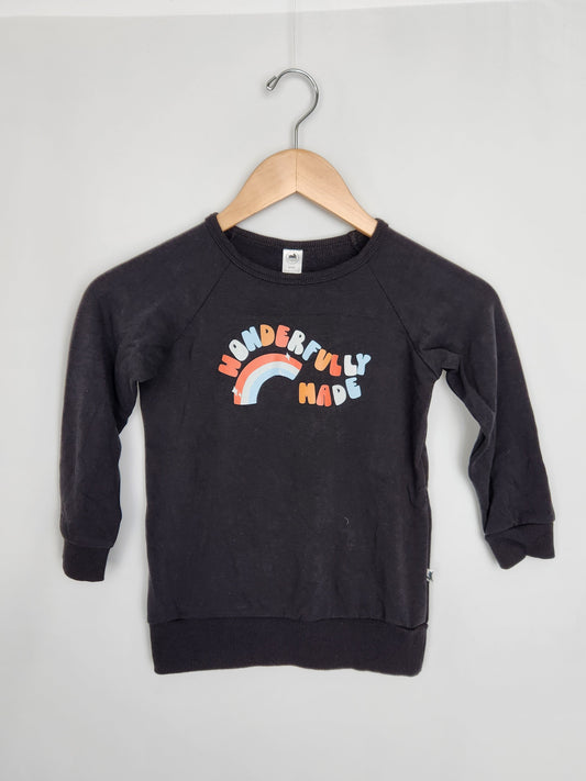 Little & Lively Wonderfully Made Fleece Crewneck • 5-6 years