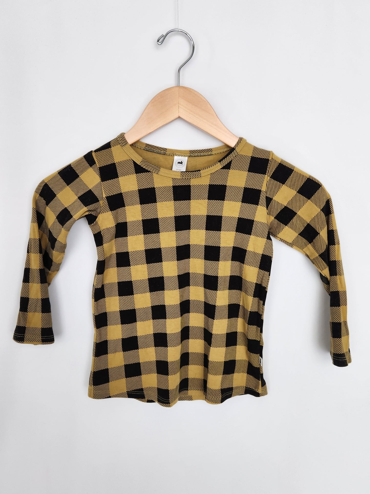 Little & Lively Yellow Plaid Long Sleeve Shirt • 5-6 years