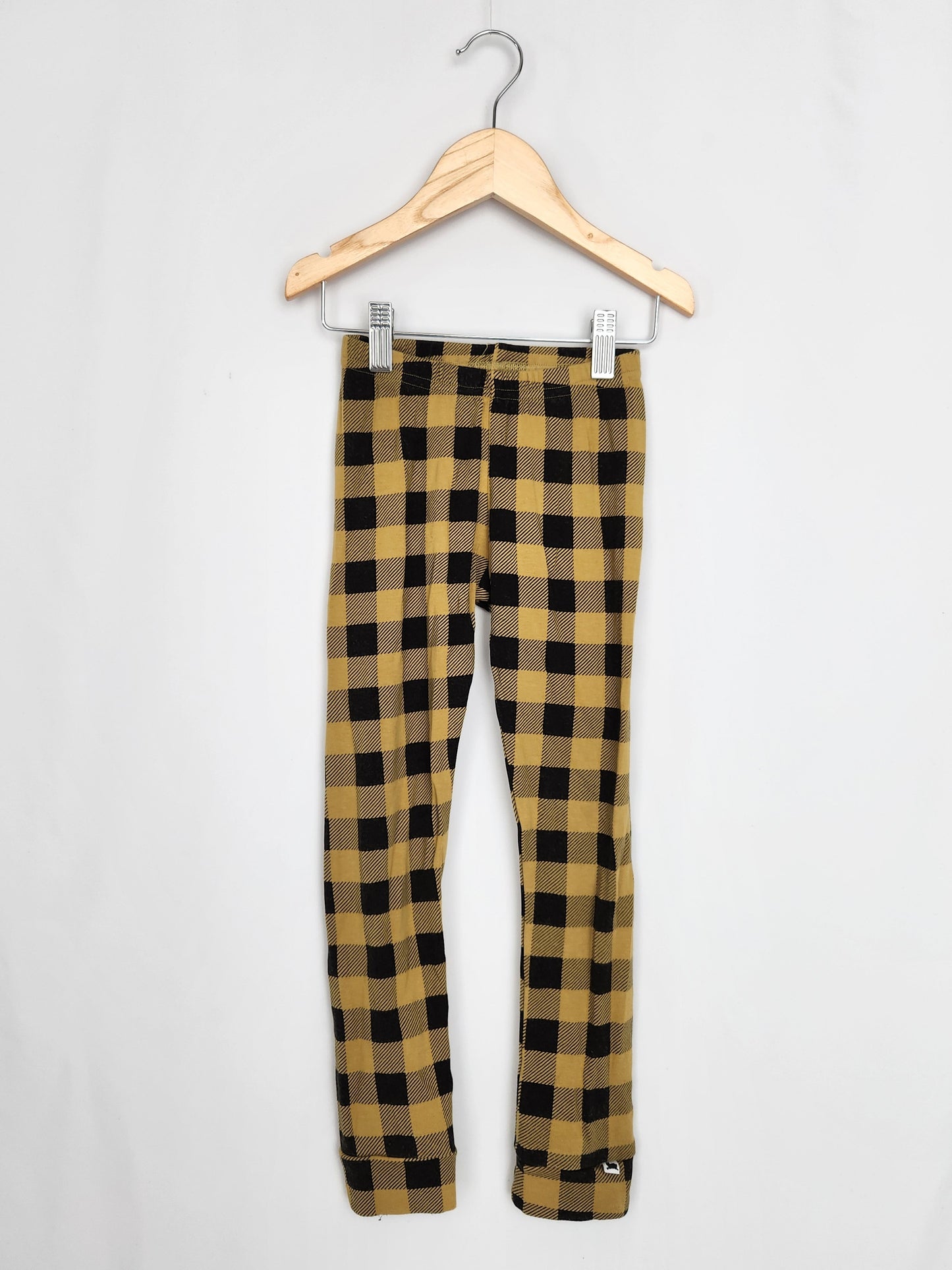 Little & Lively Yellow Plaid Leggings • 6 years