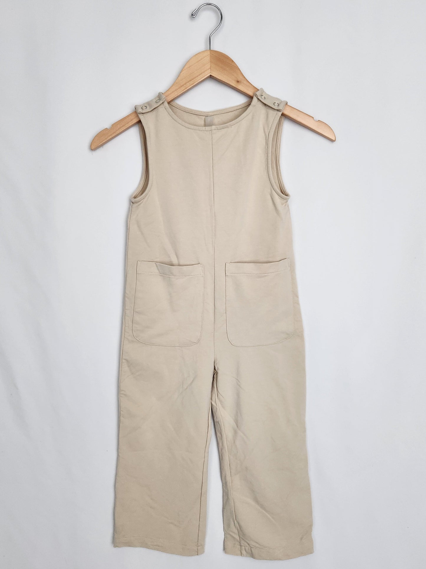 Maville Cream Bamboo Overalls • 5T