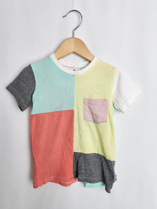 Nudnik Color Block Tee *stains* • 3T