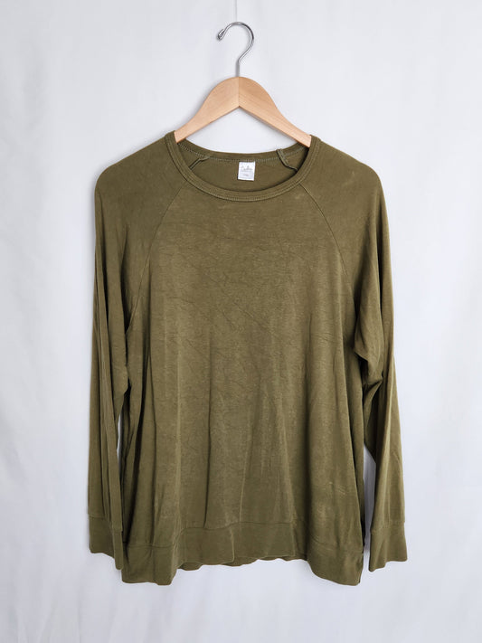 Little & Lively Olive Crewneck •Large