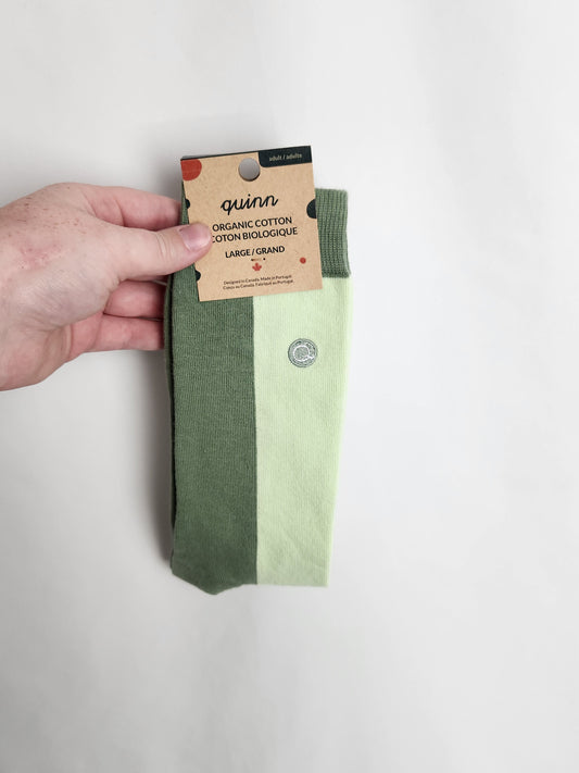 NEW Q For Quinn Ladies Green Trouser Socks  • Large