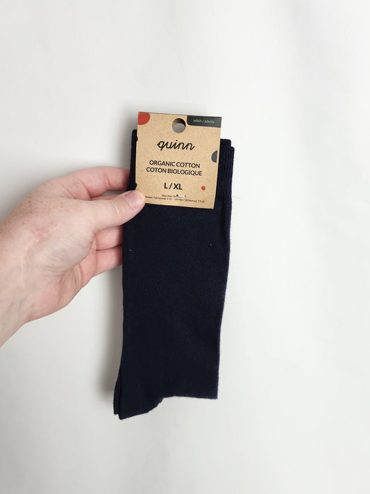 NEW Q For Quinn Ladies Navy Trouser Socks  • Large/X-Large