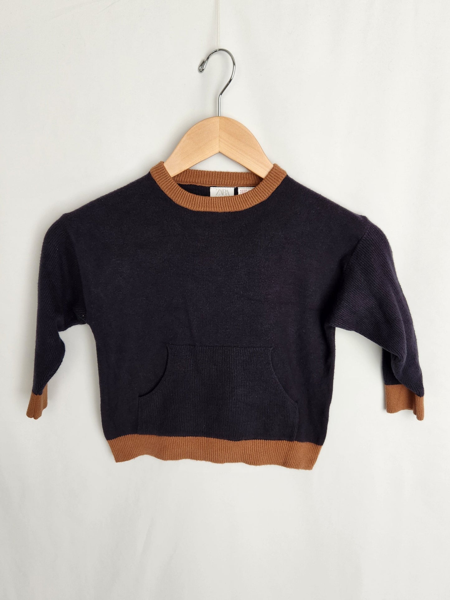 Zara Soft Knit Pocket Sweater • 2-3 years