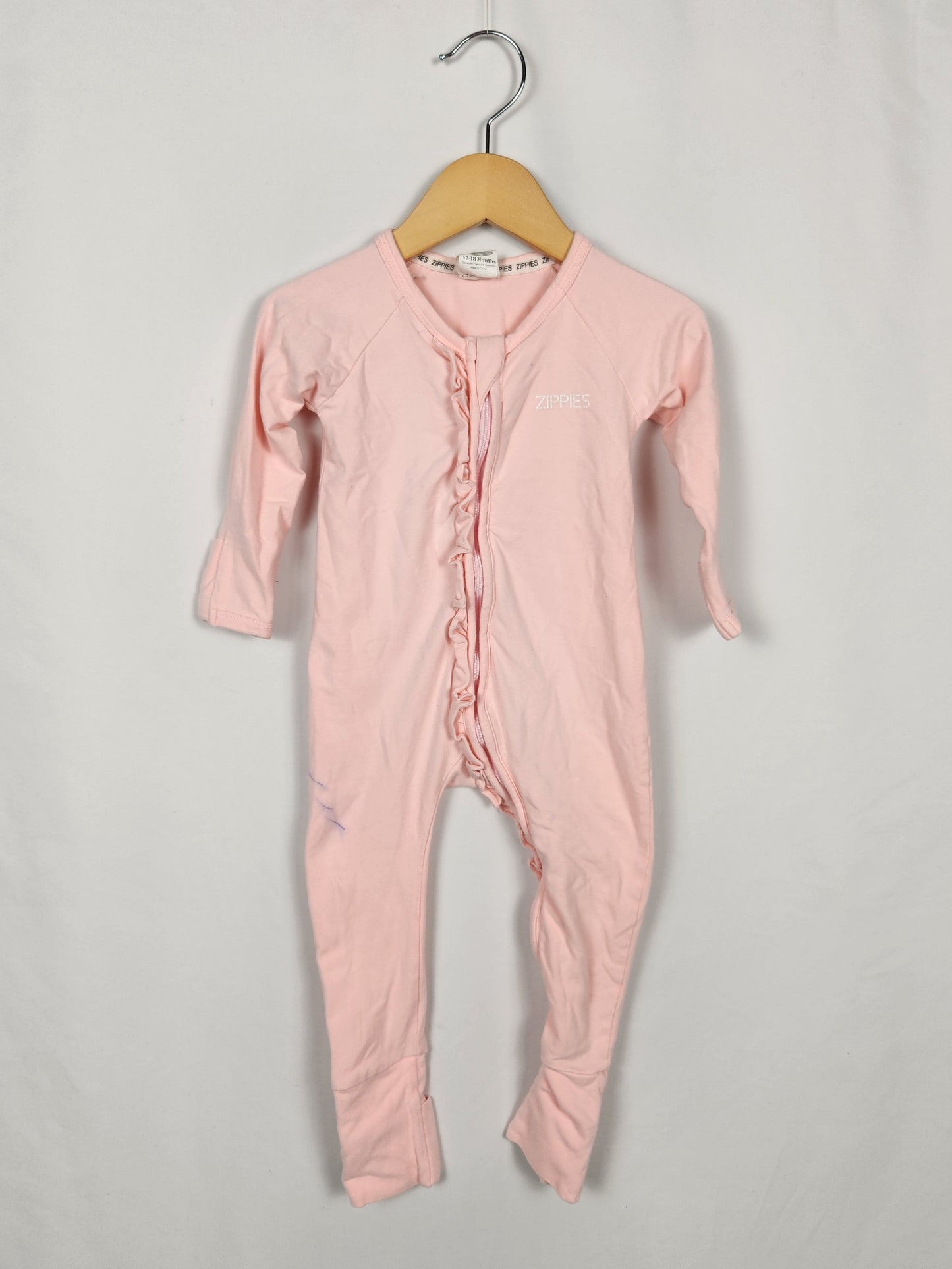 PLAY Westcoast Zippies Pink Zip Romper • 12-18 months