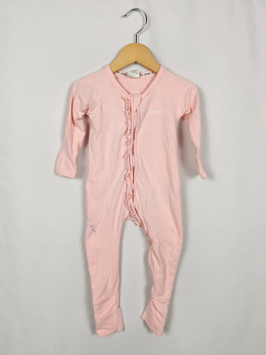 PLAY Westcoast Zippies Pink Zip Romper • 12-18 months