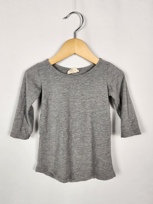 Nest & Nurture Grey Molly Ballet Top • 3T