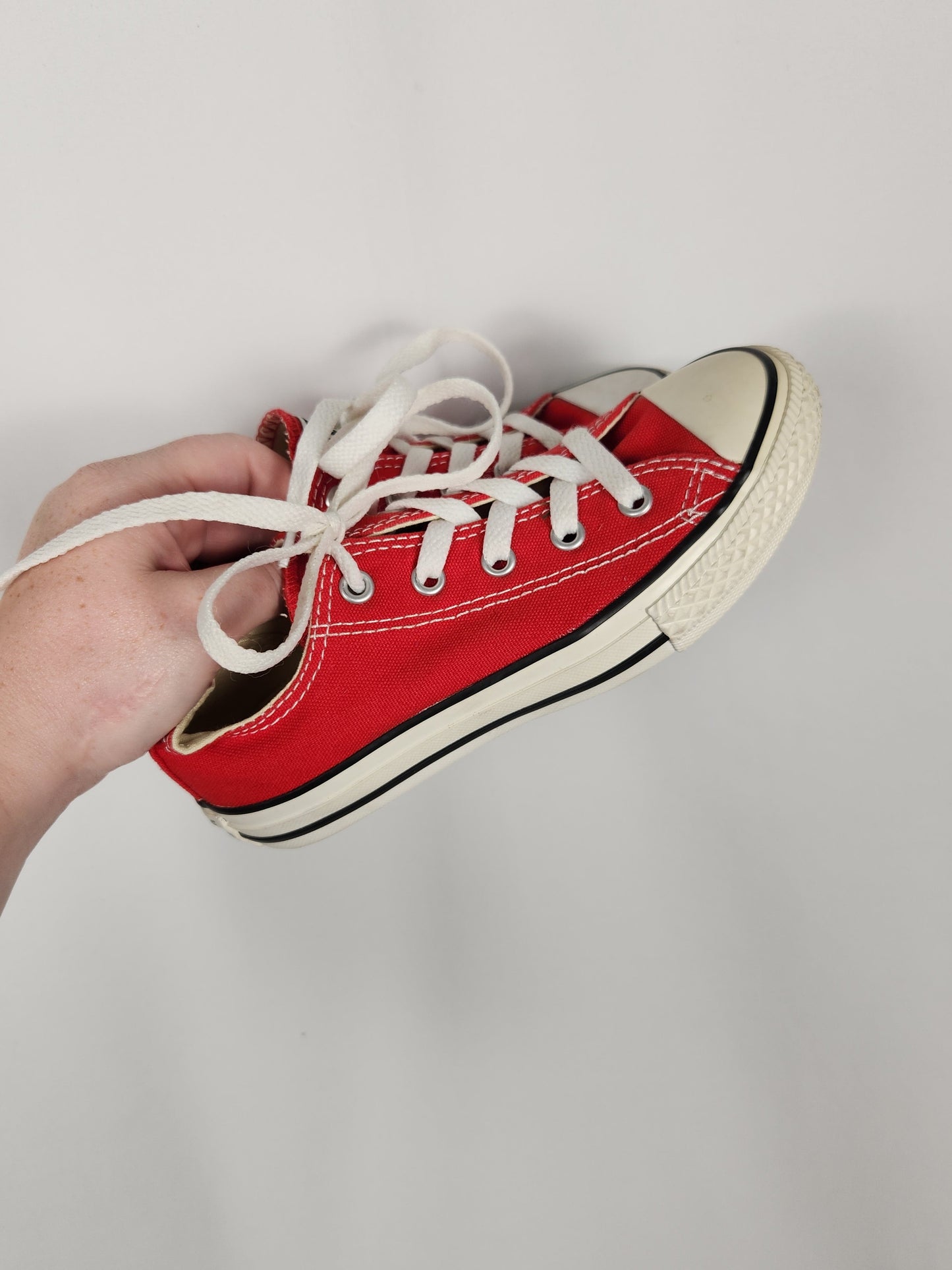 Converse Red Lace Sneakers • 13C