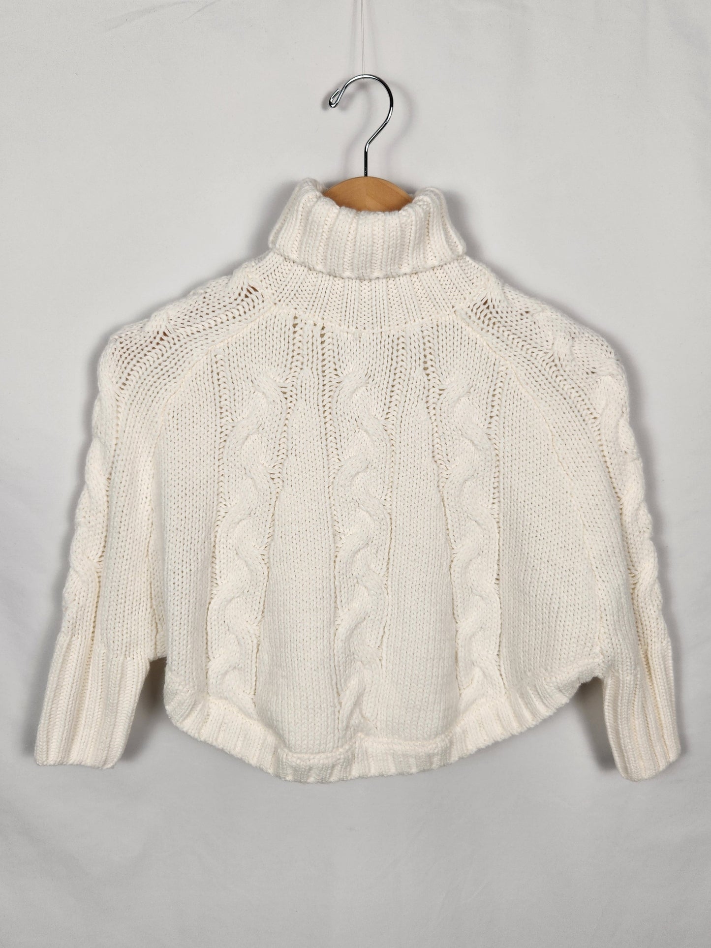 H&M Ivory Knit Poncho Sweater • 6-8 years