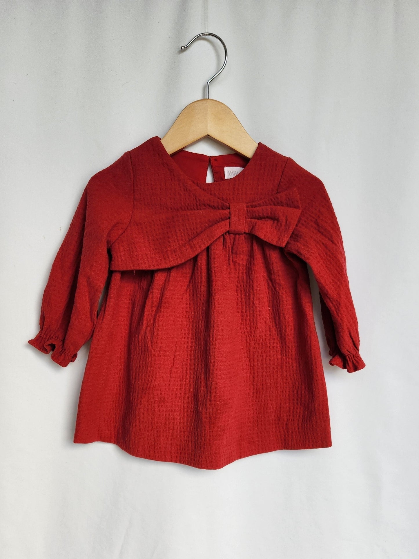 Zara Red Bow Dress • 9-12 months