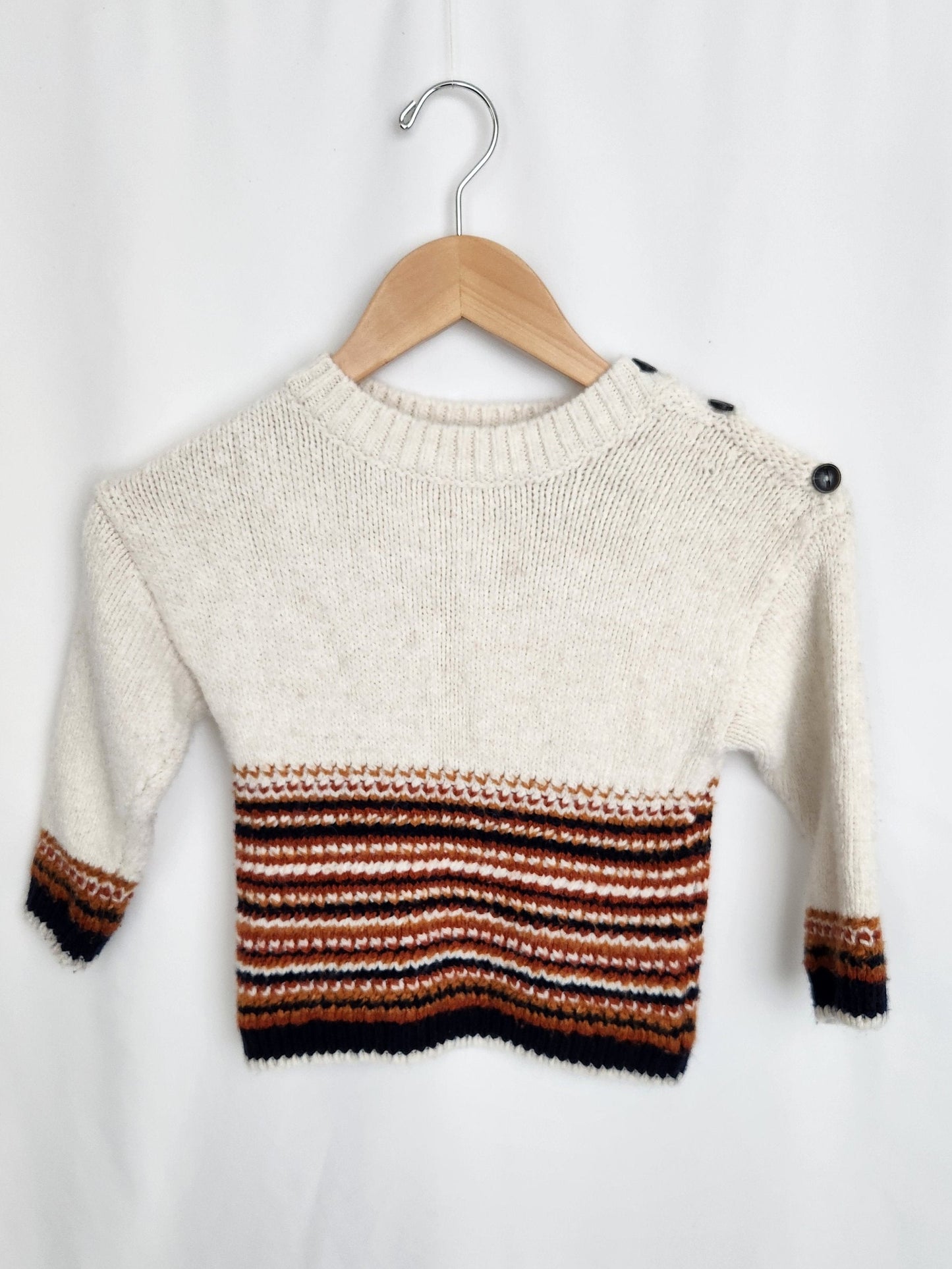 Zara Patterned Soft Knit Sweater • 4-5 years